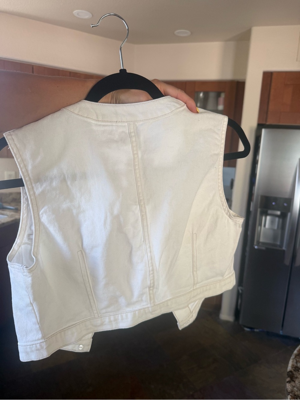 H&M Cream White Denim Vest - Picture 3 of 3